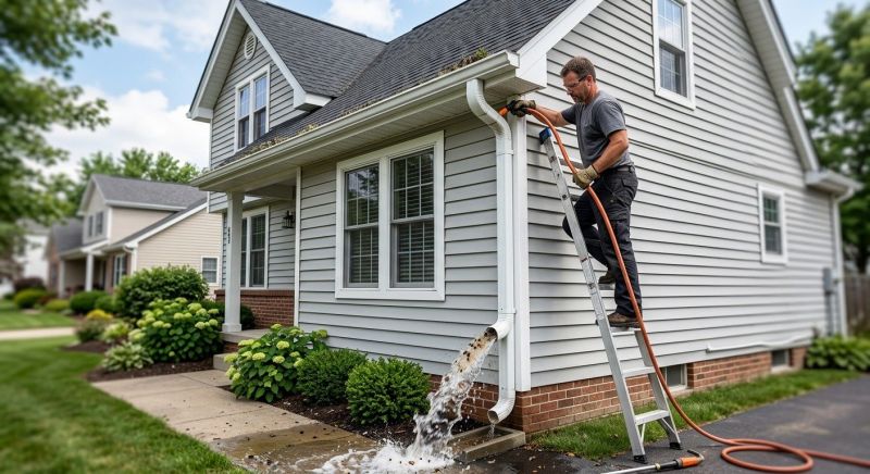Downspout Blockage Removal in Richmond, VA