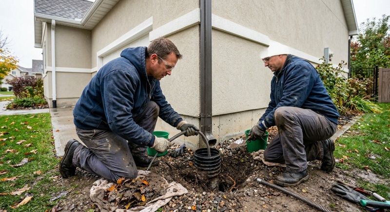 Downspout Blockage Removal in Long Island, NY