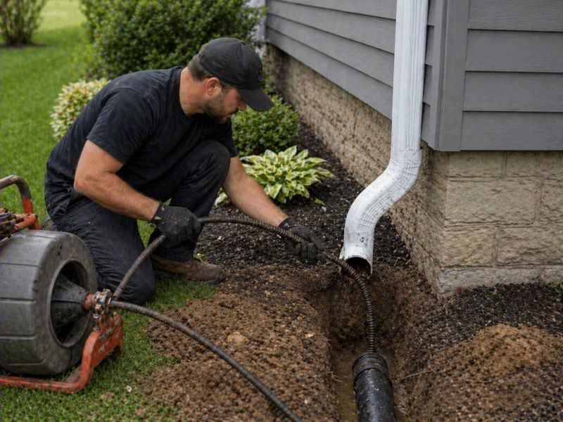 Downspout Blockage Removal in Rochester, NY